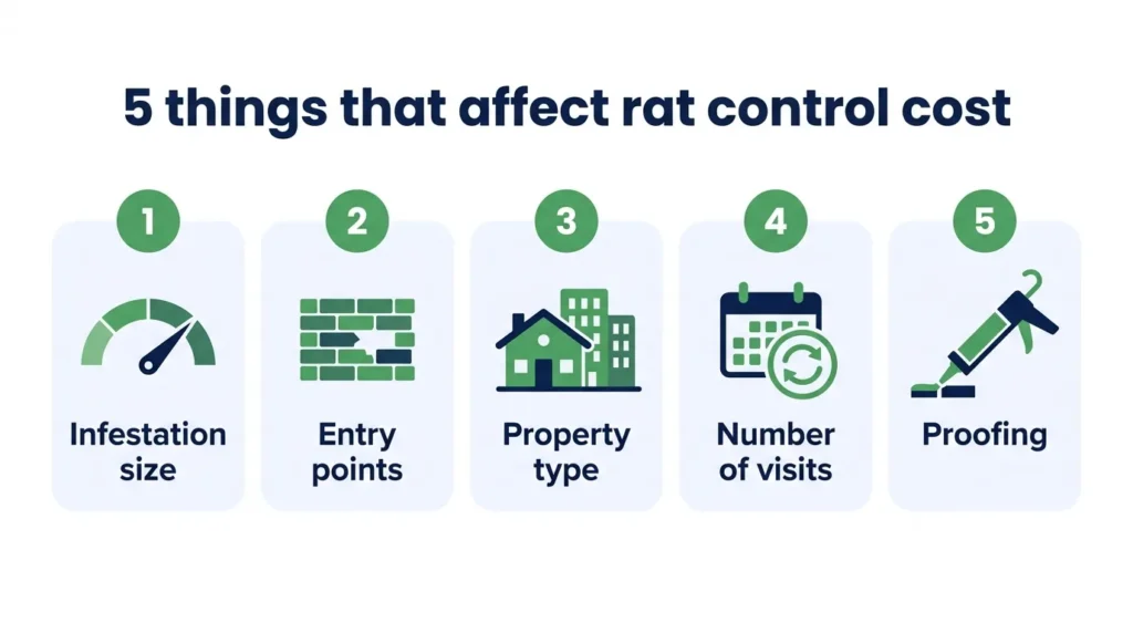 What affects rat control cost in the UAE