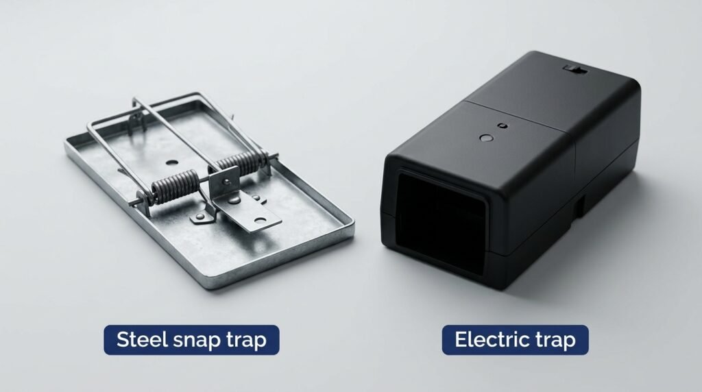 Steel rat snap trap and electric rat trap