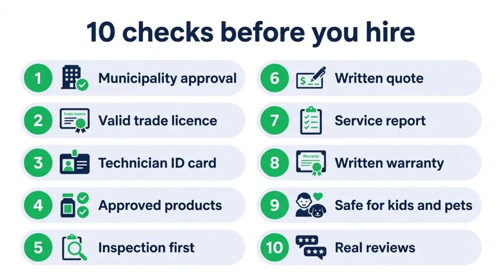 10-point checklist for choosing a pest control company in Dubai