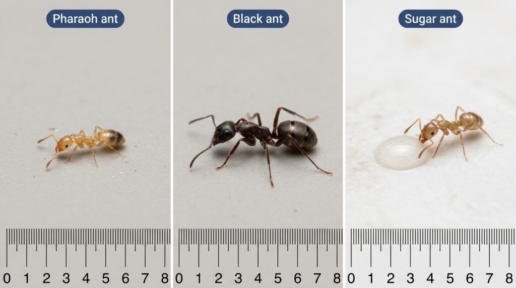 Common ants in UAE homes: pharaoh, black and sugar ants