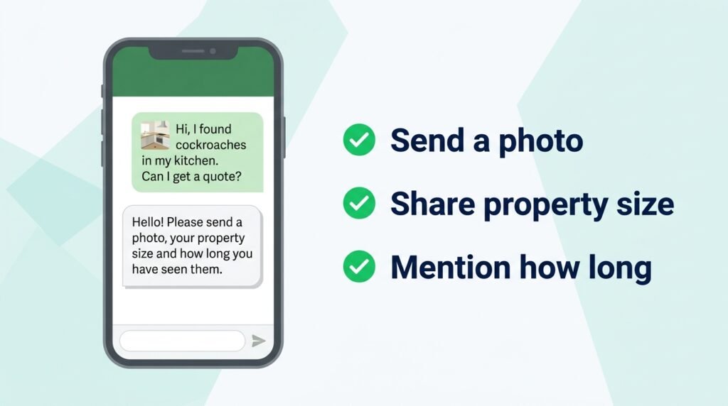 How to get a pest control quote in Sharjah on WhatsApp with a photo